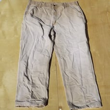Carhartt Men Dungaree Khaki Pants, Size 38x30, Brown Carpenter Fit