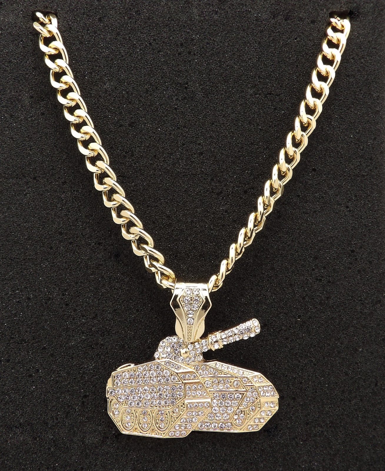 BRAND NEW ICED BLING NOLIMIT TANK PENDANT &9mm 24” CUBAN CHAIN