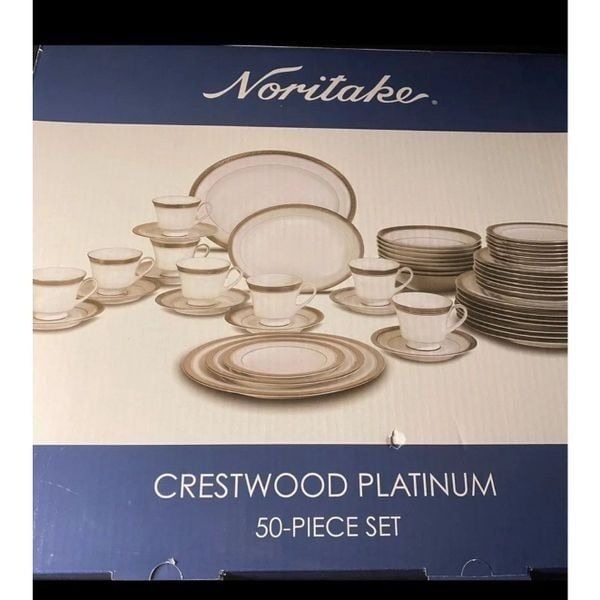 Noritake Crestwood Platinum 50-Pc. Set