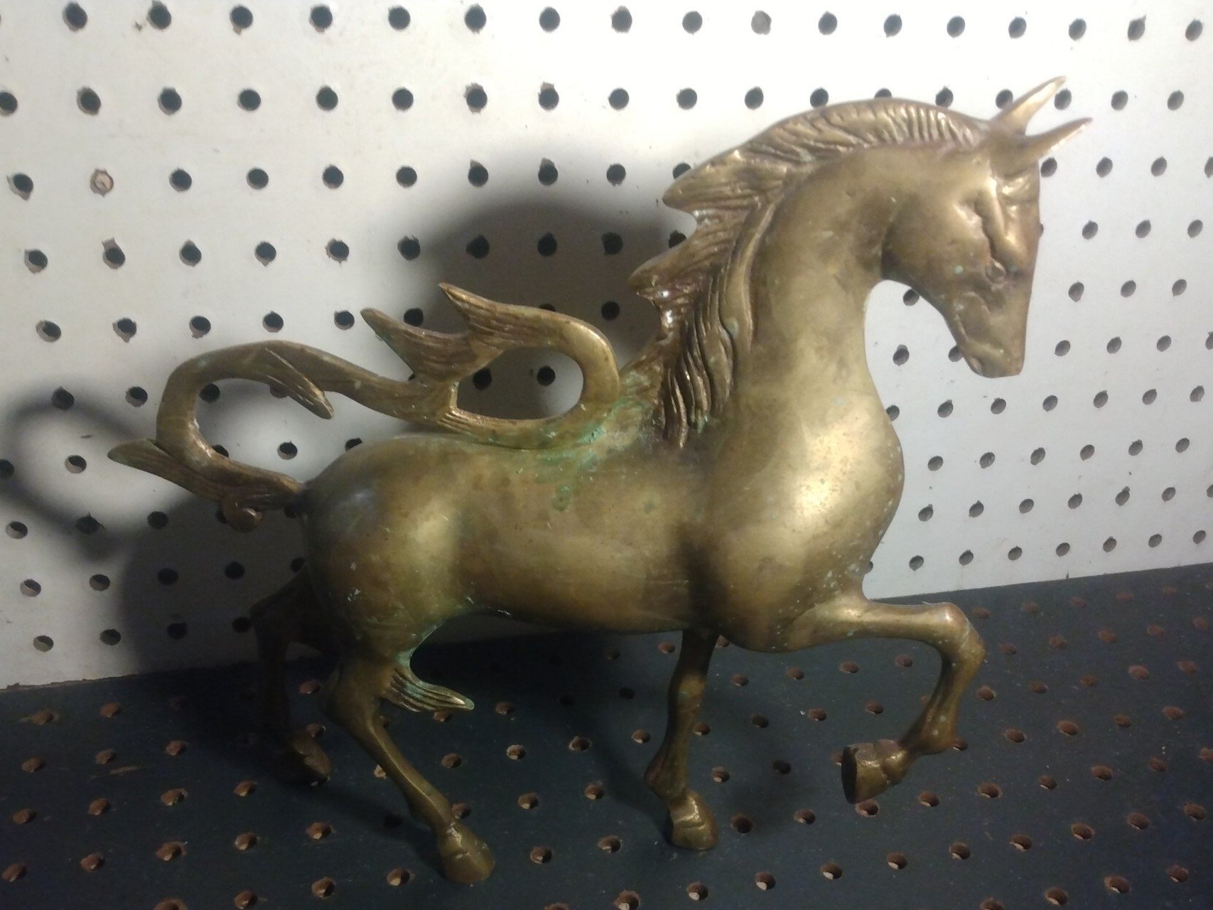 Vintage Brass Heavy Unicorn