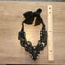 Ranjana Khan Jet Black Beaded Bib Statement Necklace with tie closure