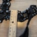 Ranjana Khan Jet Black Beaded Bib Statement Necklace with tie closure