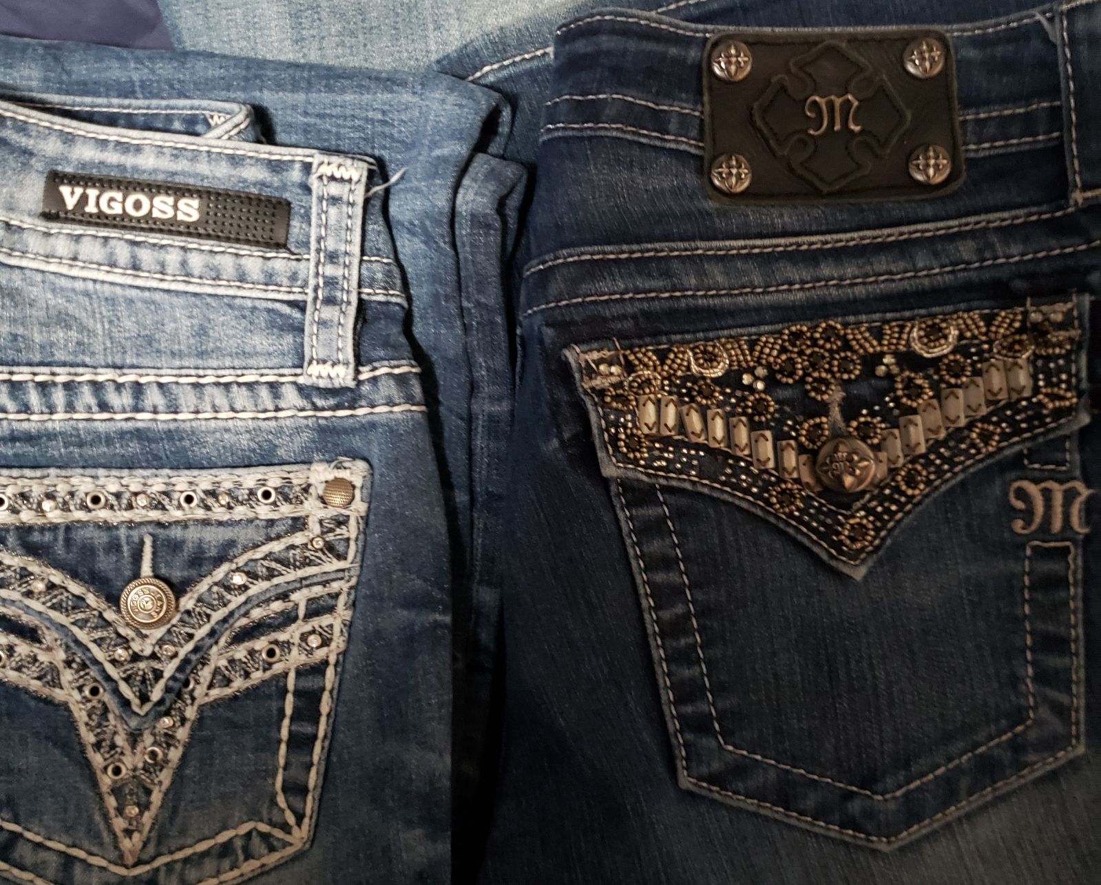 2 pair designer jeans