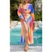 Blue Orange Stunning Chiffon Kimono Cardigan Dress