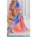Blue Orange Stunning Chiffon Kimono Cardigan Dress