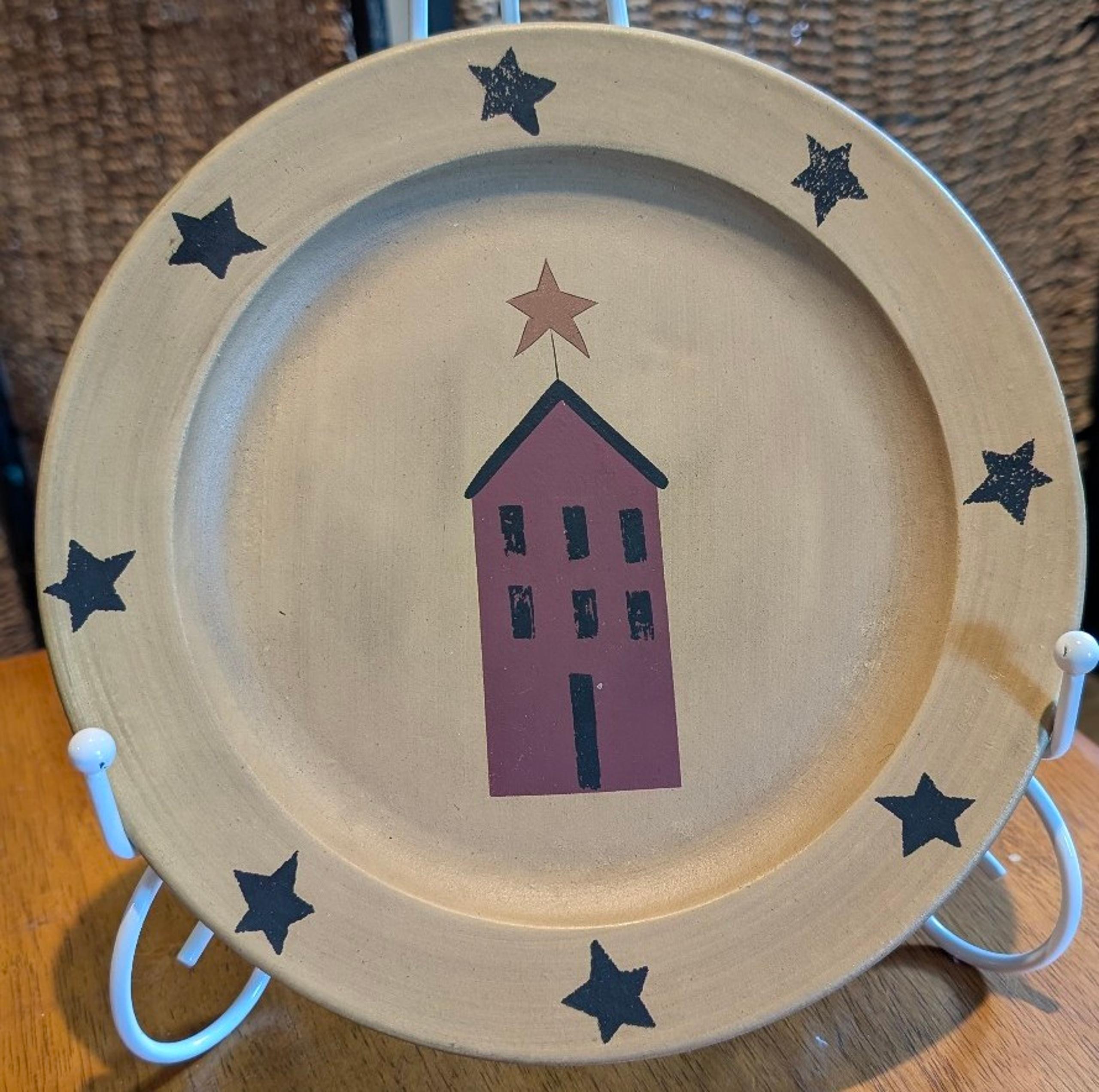 Primitive farmhouse decor plate