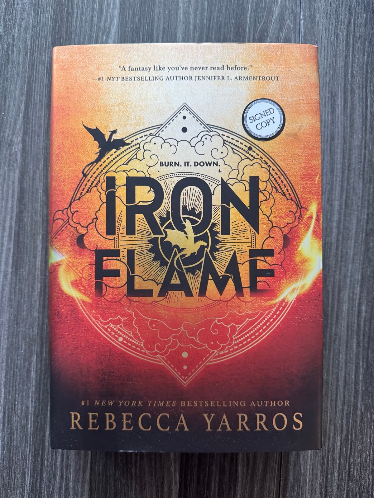 Iron Flame Signed Sprayed Edges