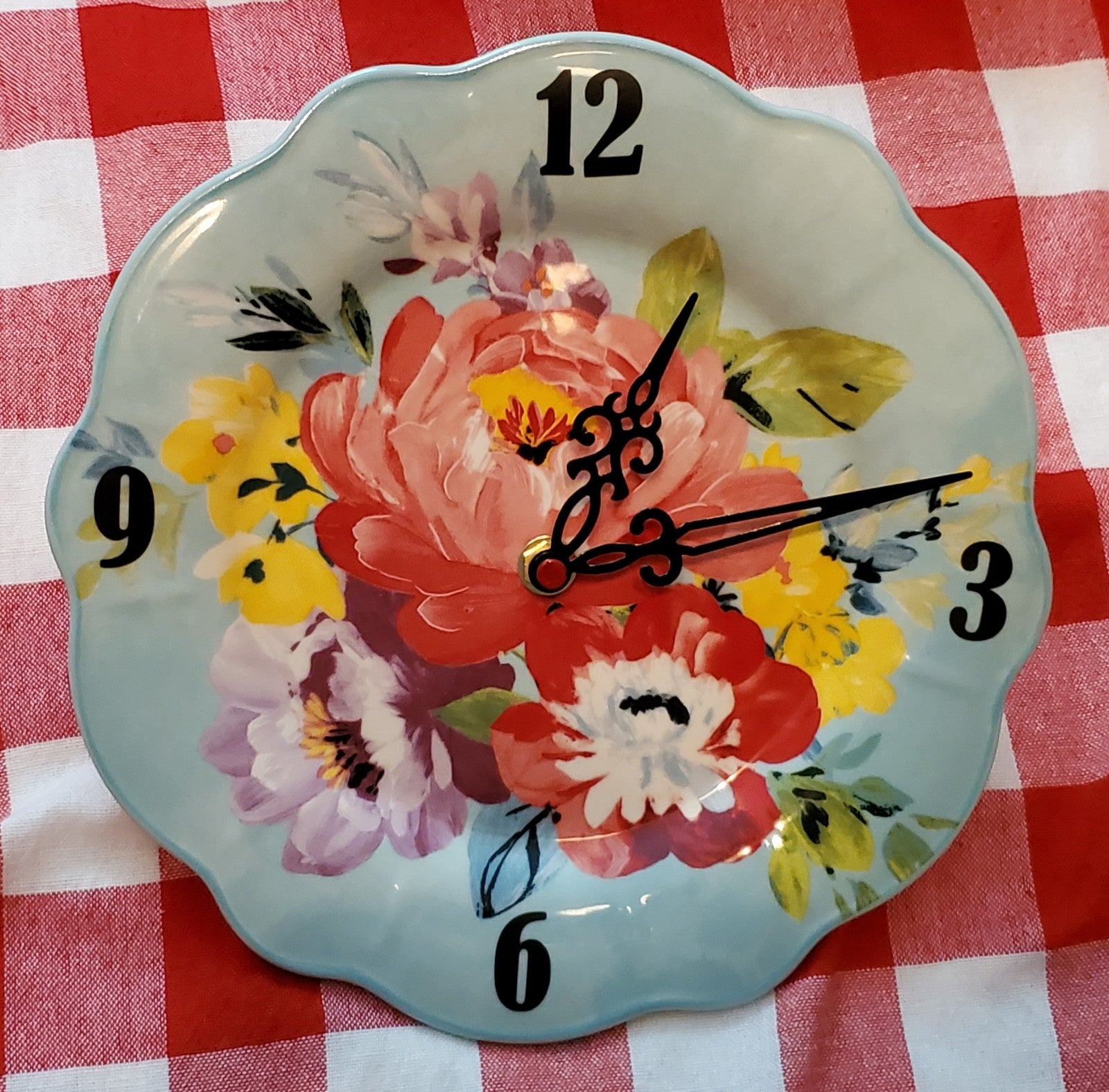 NWT PIONEER WOMAN SWEET ROMANCE CUSTOM MADE CLOCK