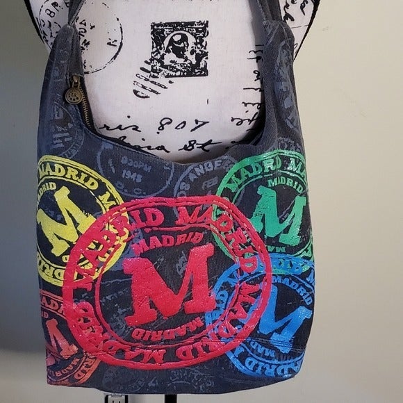 Grup LK Madrid Hobo Bag Painted Colorful Bohemian