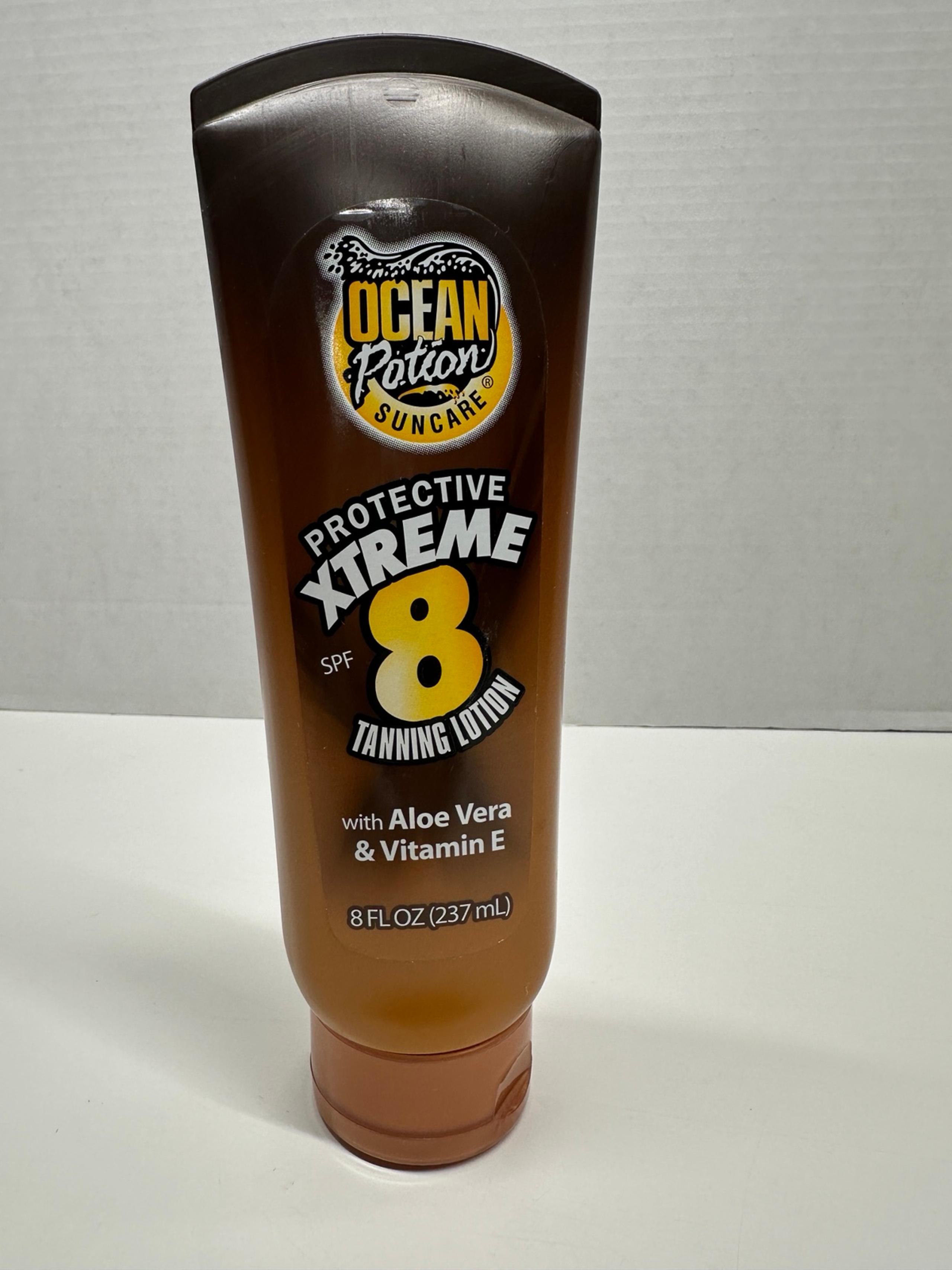 Ocean Potion Dark Formula Protective Xtreme SPF 8 Tanning Lotion 8 oz New