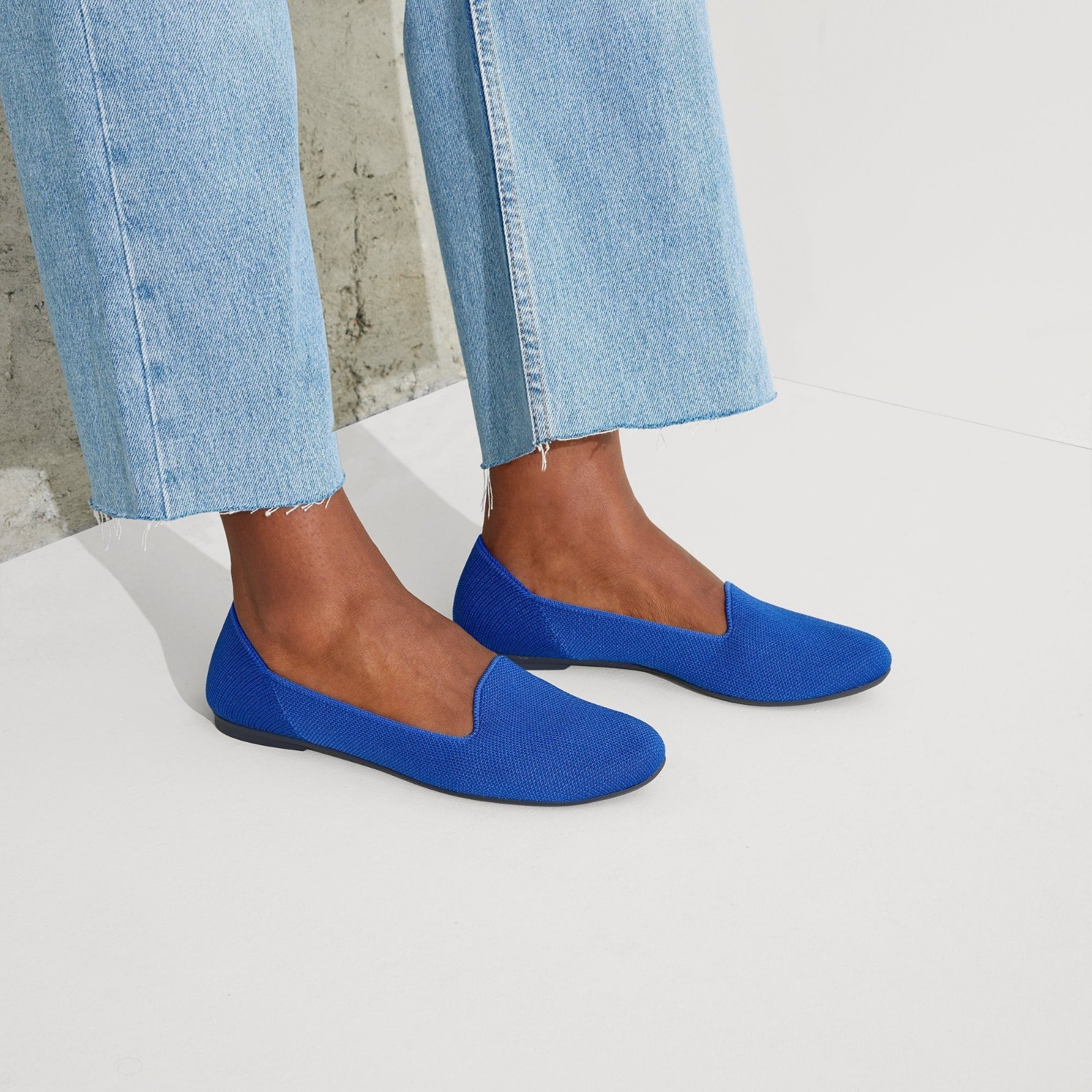 Rothy's The Almond Loafer in Cosmo Blue