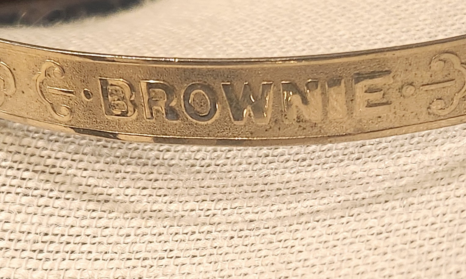 Vintage Authentic 1950s Brownie Troop Girl Headband Embossed Scout Insignia