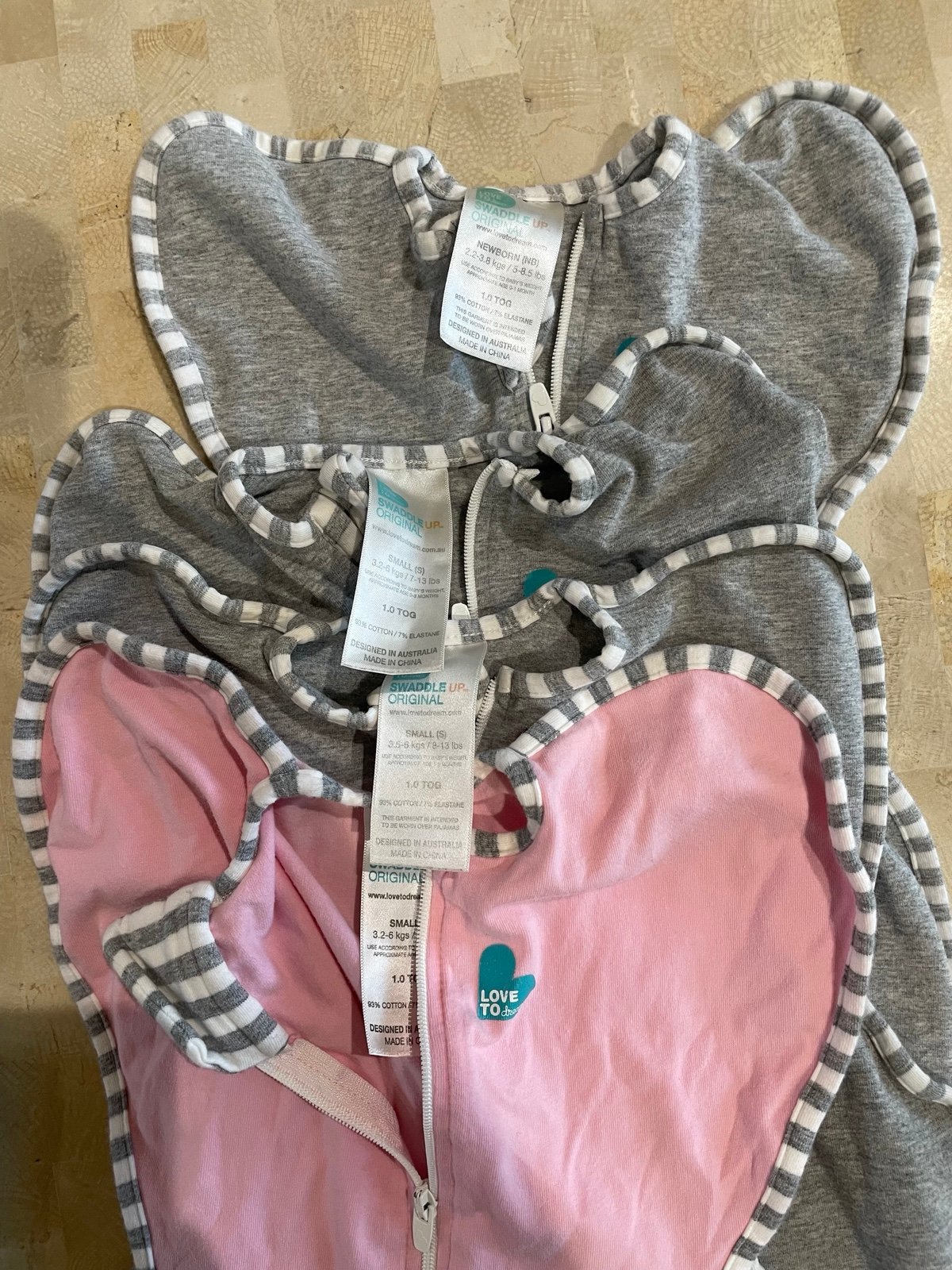 Love to dream swaddle bundle size small and size nb