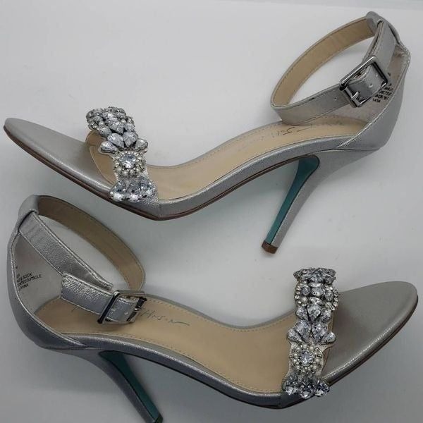 BETSEY JOHNSON Erin Crystal Embellished Sandal