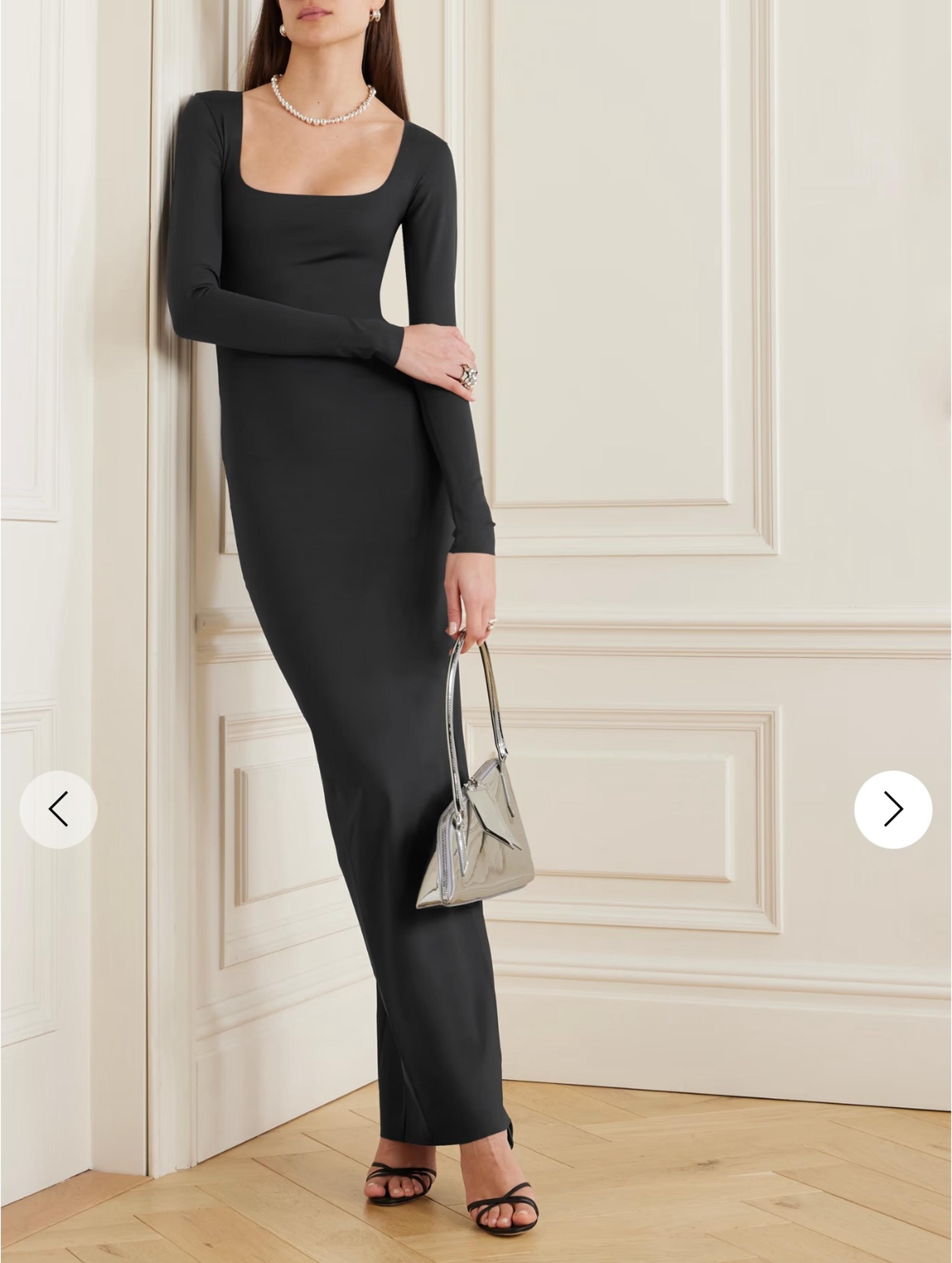 Skims Long Sleeve Slip Dress XL