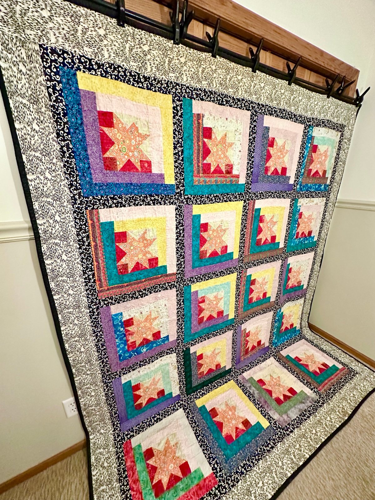 Handmade patchwork cotton quilt