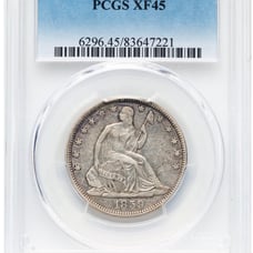 1859 50C Liberty Seated Half Dollar (PCGS XF45)