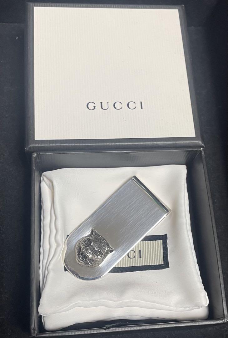 GUCCI Tiger SILVER MONEY CLIP ag925 Pre-owned | eBay