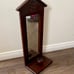 Vintage Wooden candle holder with a mirror 7/19 inches