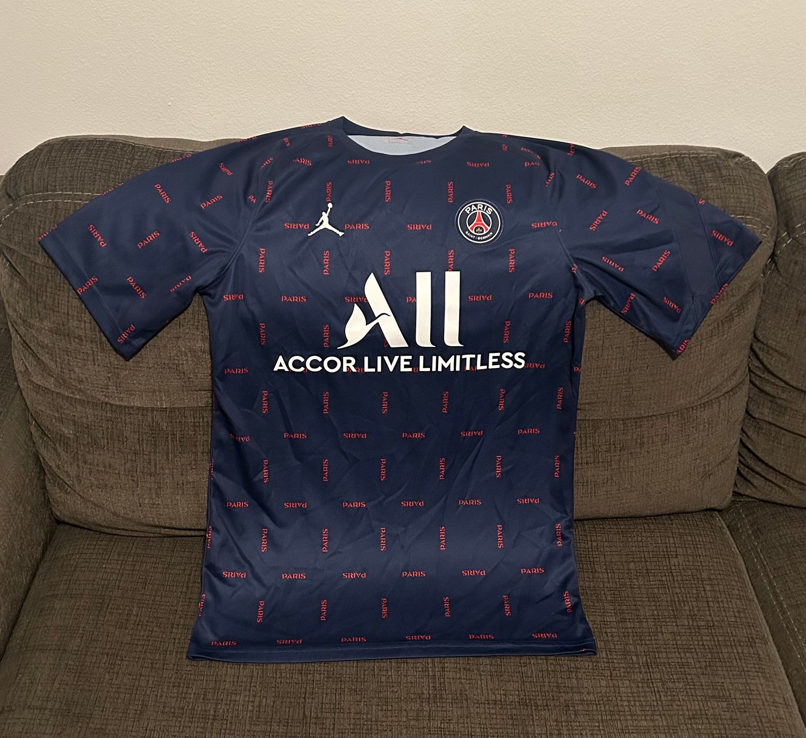 Nike Authentic Paris Saint Germain PSG Soccer CW4883-411 Training Jersey Men’s S