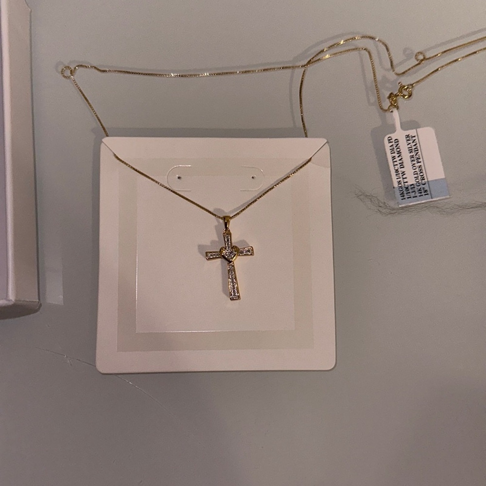 NWT Gold Cross necklace