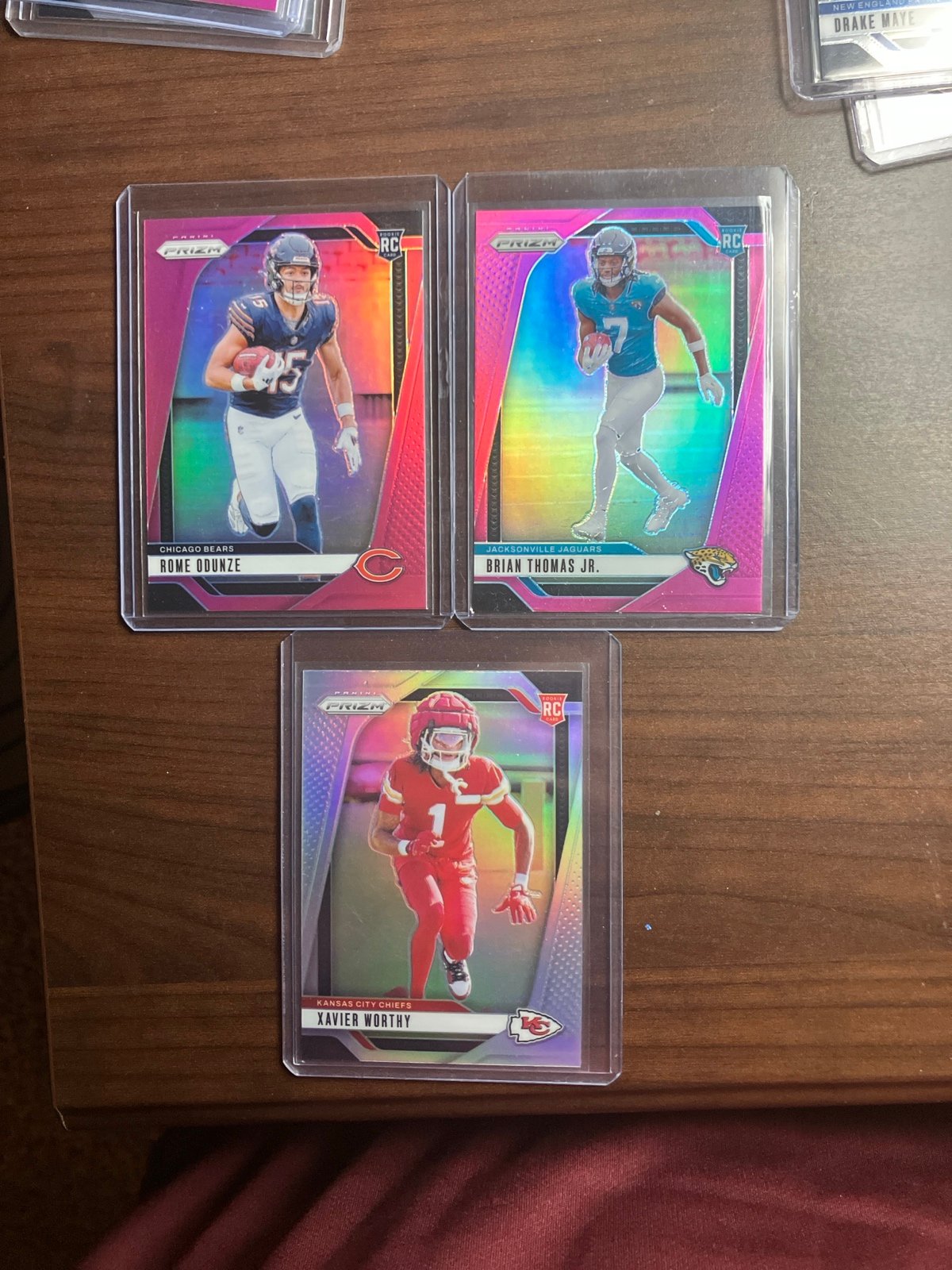 Rome Odunze Pink Prizm Brian Thomas Pink Prizm Xavier Worthy Silver Prizm