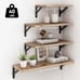 Wood Floating Shelf for Kitchen Decor(Set of 4)