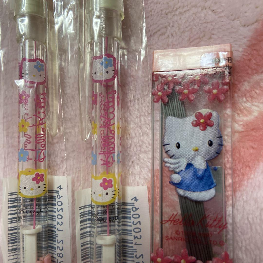 1997 Kao Hana Kitty ❤️ Sharp Pencil (2 pcs) + Angel Kitty Lead (New) Rare