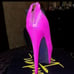 NIB London Trash Ceres Pink Ponyhair Leather Platform Heels 8.5