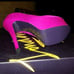NIB London Trash Ceres Pink Ponyhair Leather Platform Heels 8.5