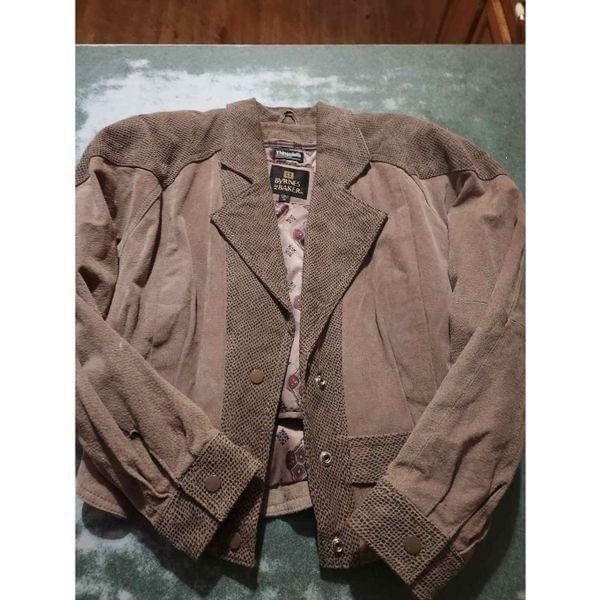 Vintage Brynes&Baker brown leather jacket sz Medium