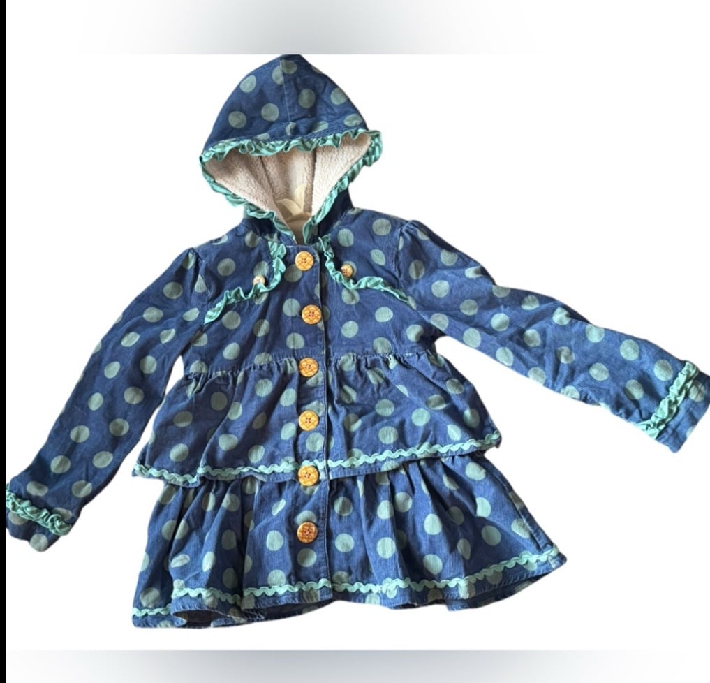 Matilda Jane girls youth corduroy button down hooded coat size 8