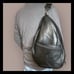 VINTAGE Norm Thompson Leather Sling Backpack Unisex Convertible Purse Black