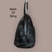 VINTAGE Norm Thompson Leather Sling Backpack Unisex Convertible Purse Black