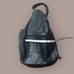 VINTAGE Norm Thompson Leather Sling Backpack Unisex Convertible Purse Black
