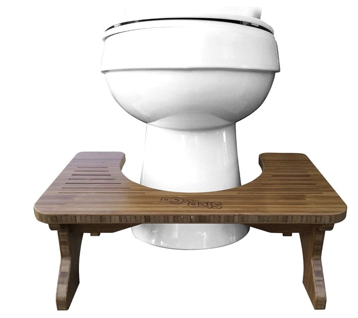 Step and Go Bamboo Squatting Toilet Stool, 9 High