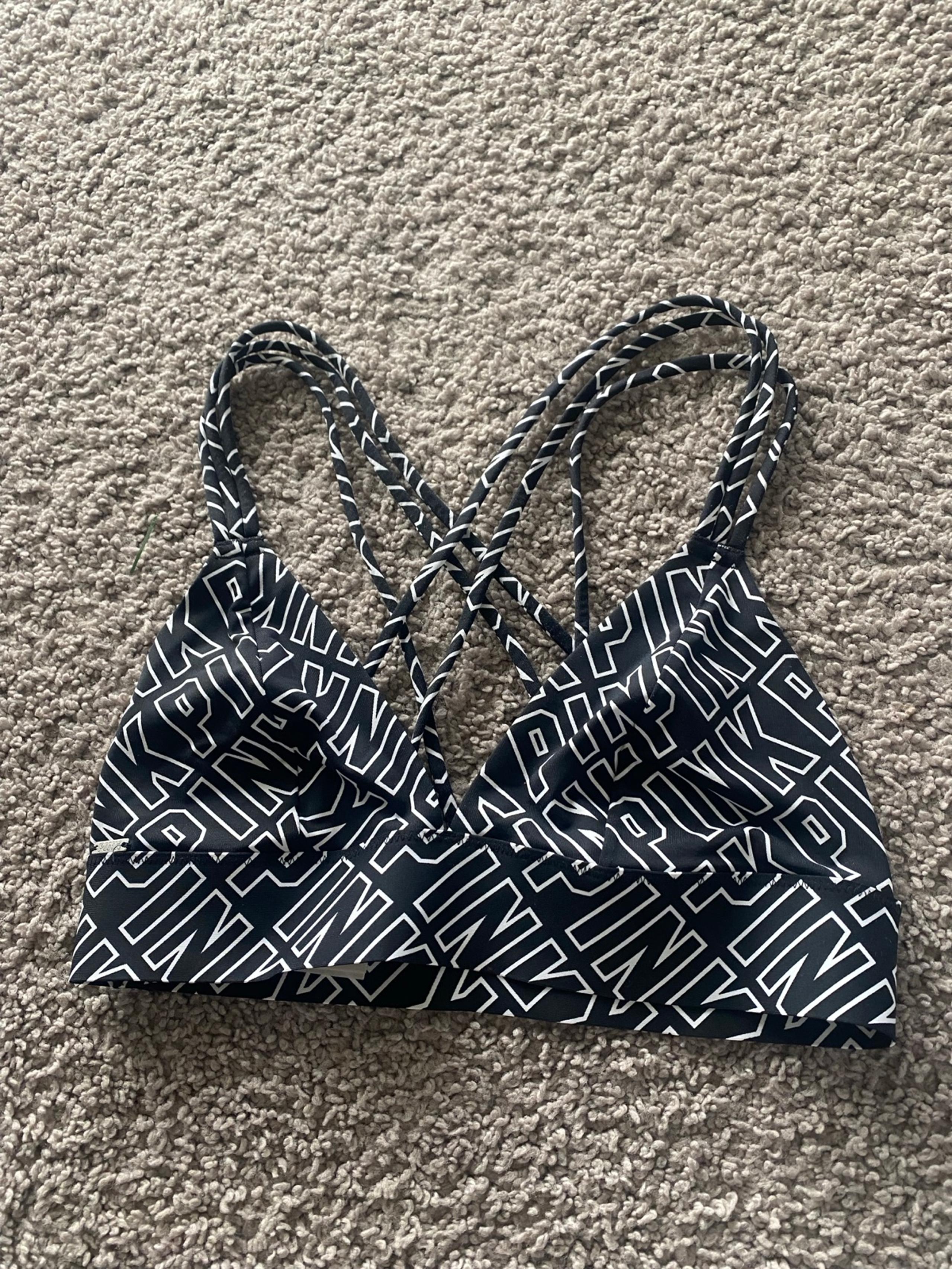 Women’s Victorias Secret PINK STRAPPY Graphic SPORTS BRA