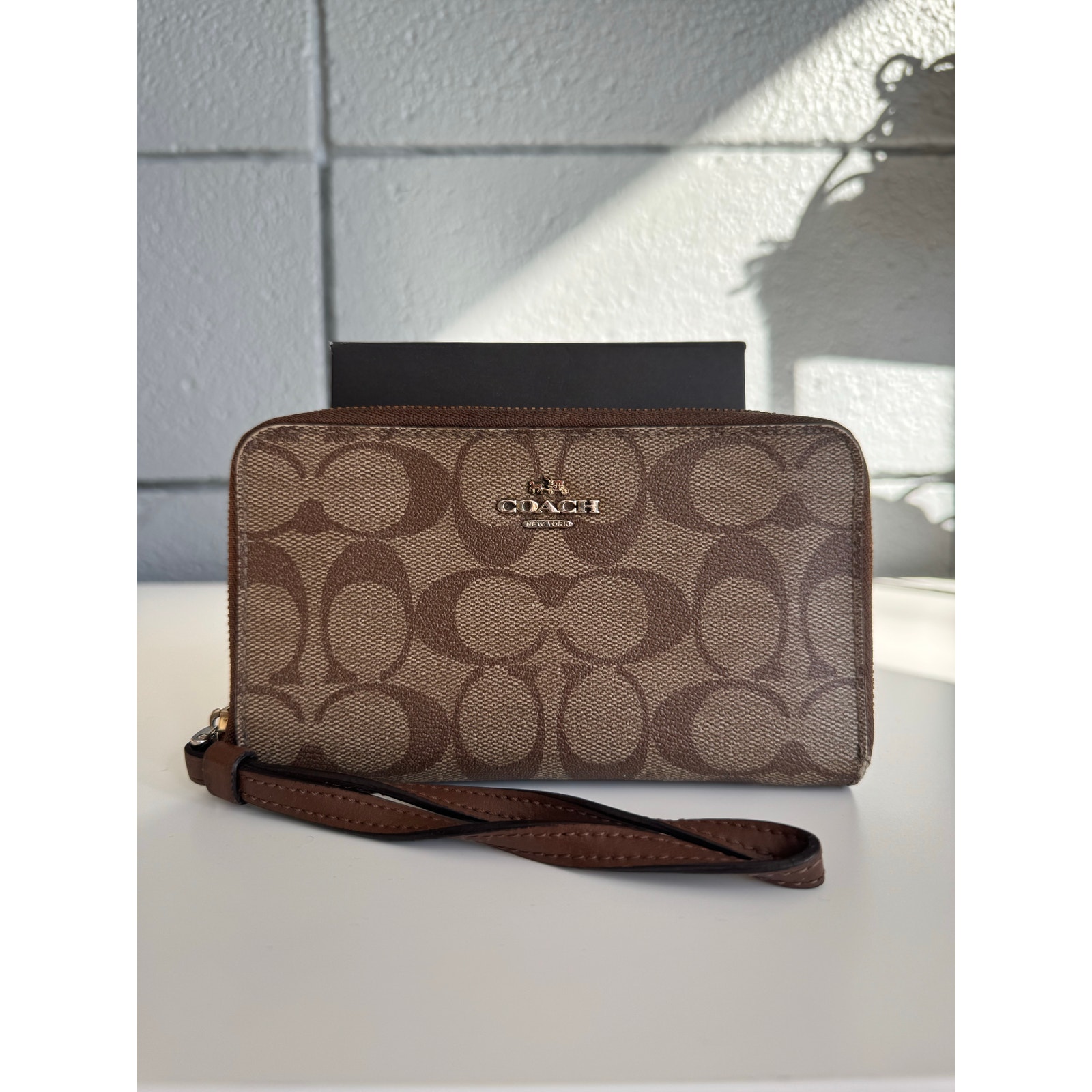 Coach Phone Wristlet Wallet in Signature Canvas Designer Y2K Old Money