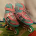 Glam By Rush Girl Pro Inline Skates Flying Wheel Pink/Green Adjustable Sizes 4-7