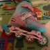 Glam By Rush Girl Pro Inline Skates Flying Wheel Pink/Green Adjustable Sizes 4-7