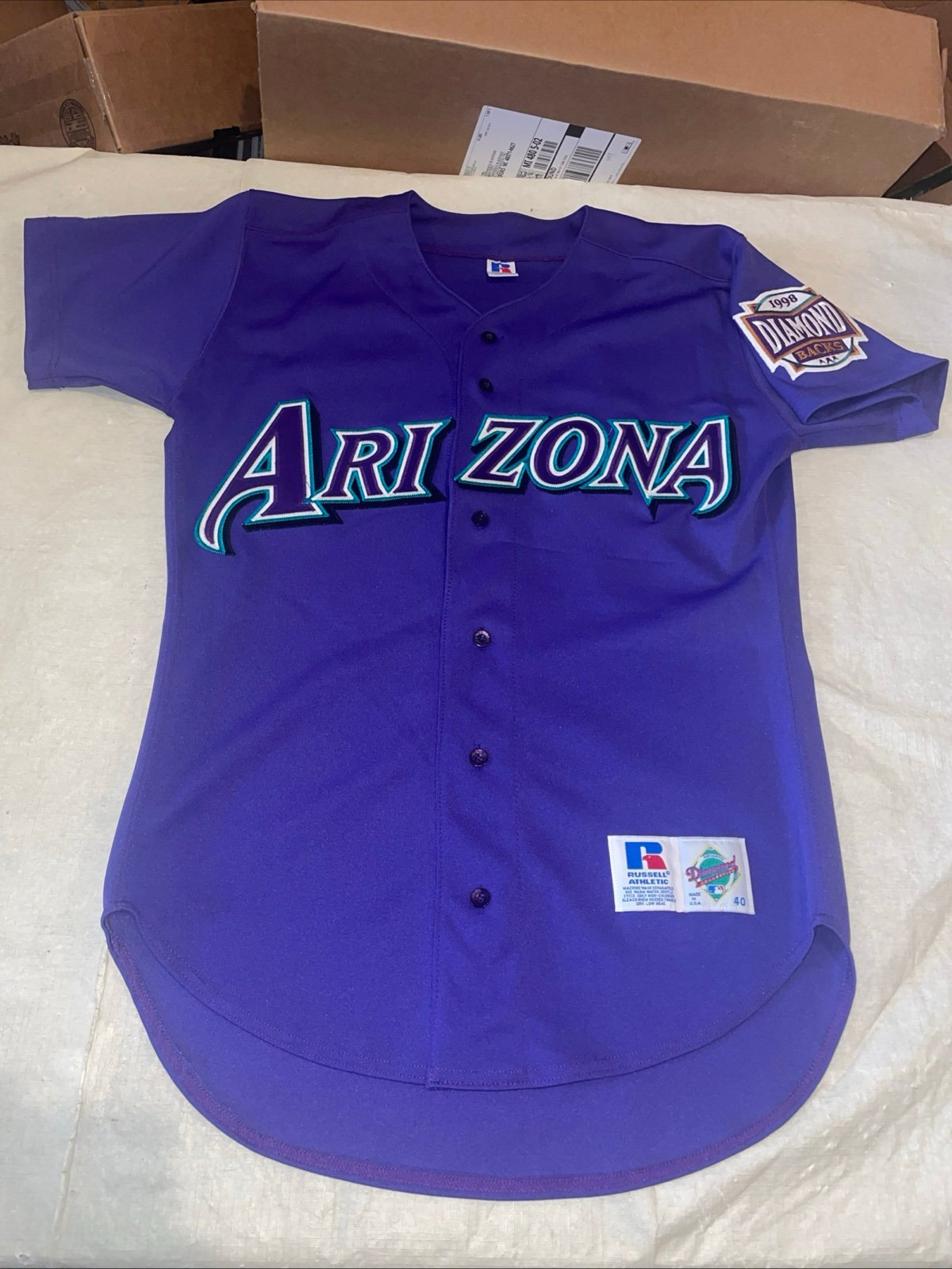 Authentic Arizona Diamondbacks Russell ATHLETICS Jersey 40