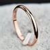 Rose Gold Stainless Steel Stackable Band Ring Size 9