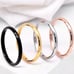 Rose Gold Stainless Steel Stackable Band Ring Size 9