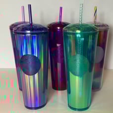 Starbucks 24 oz tumbler / cold cup with dome lid bundle of 5