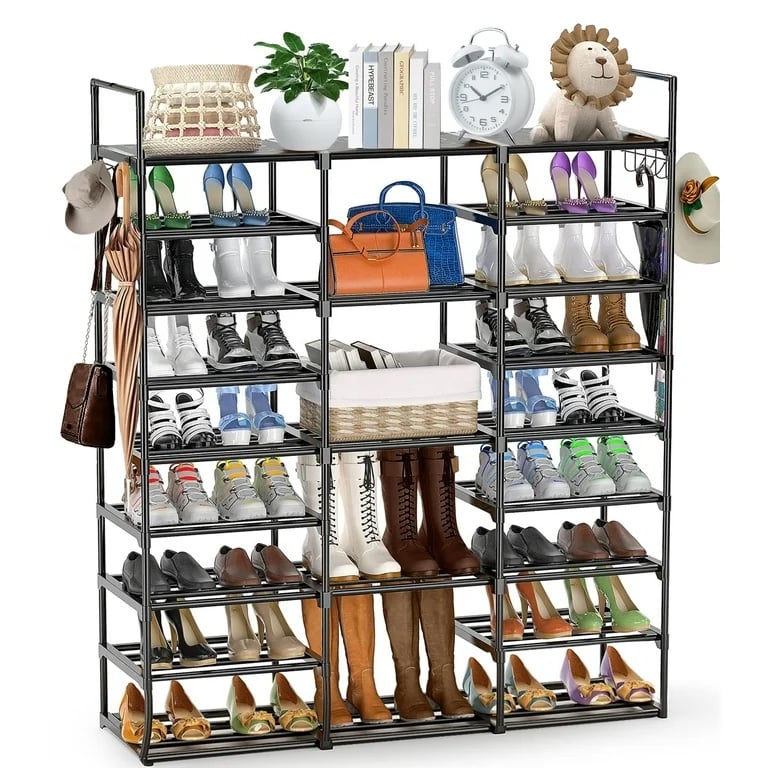9 tier 50 pair shoe rack