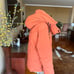 NWT. NEW COLOR Stylish, charming Hooded Puffer jacket.Newest Collection sM EU 40