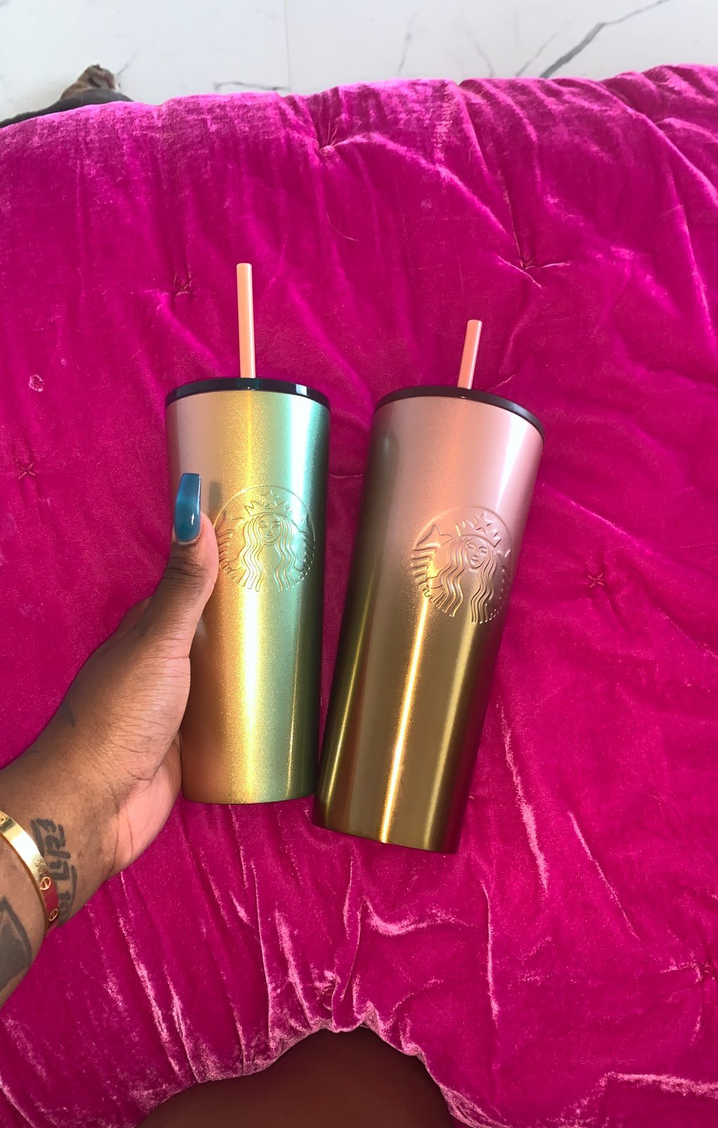 Starbucks rose gold tumbler
