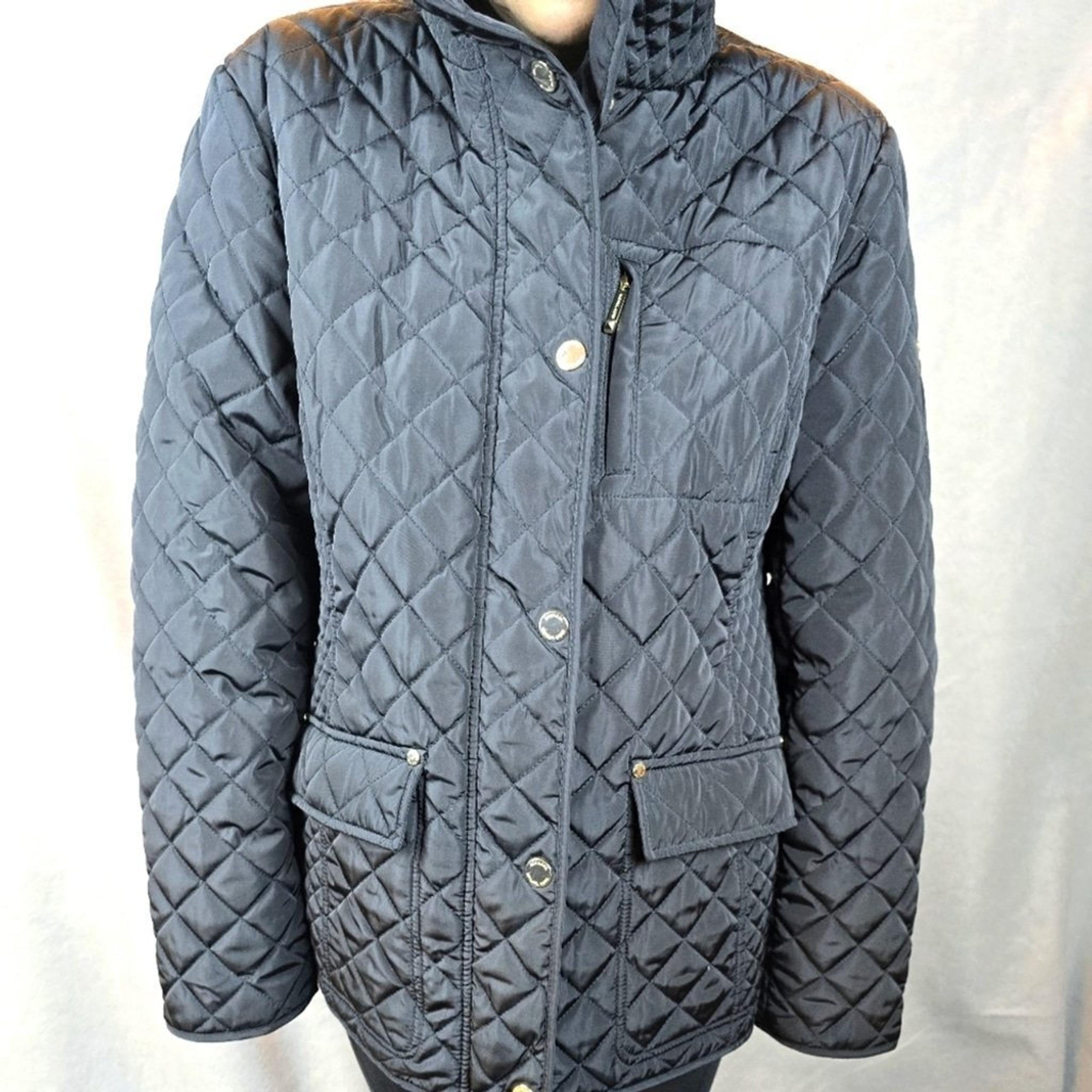 Black michael Kor's puffer jacket with gold accents size L like new.. coat