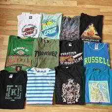 Retro Mall Brand Thrasher Santa Cruz Skate Bundle Lot of 12 T-Shirts Various