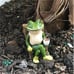 Miniature Frog Garden Statue - 2 Tall - Mini Outdoor Accessory
